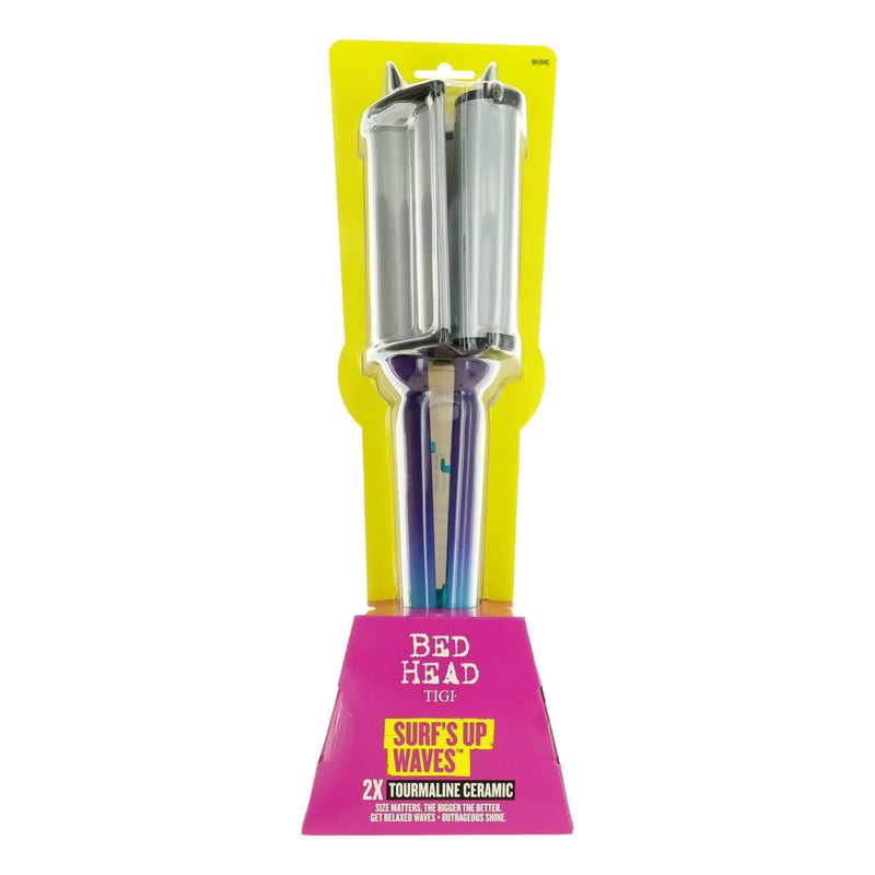 Bed Head Surf's Up Waves ceramic waver, a dual-barrel styling tool for creating beachy waves and textured hair.