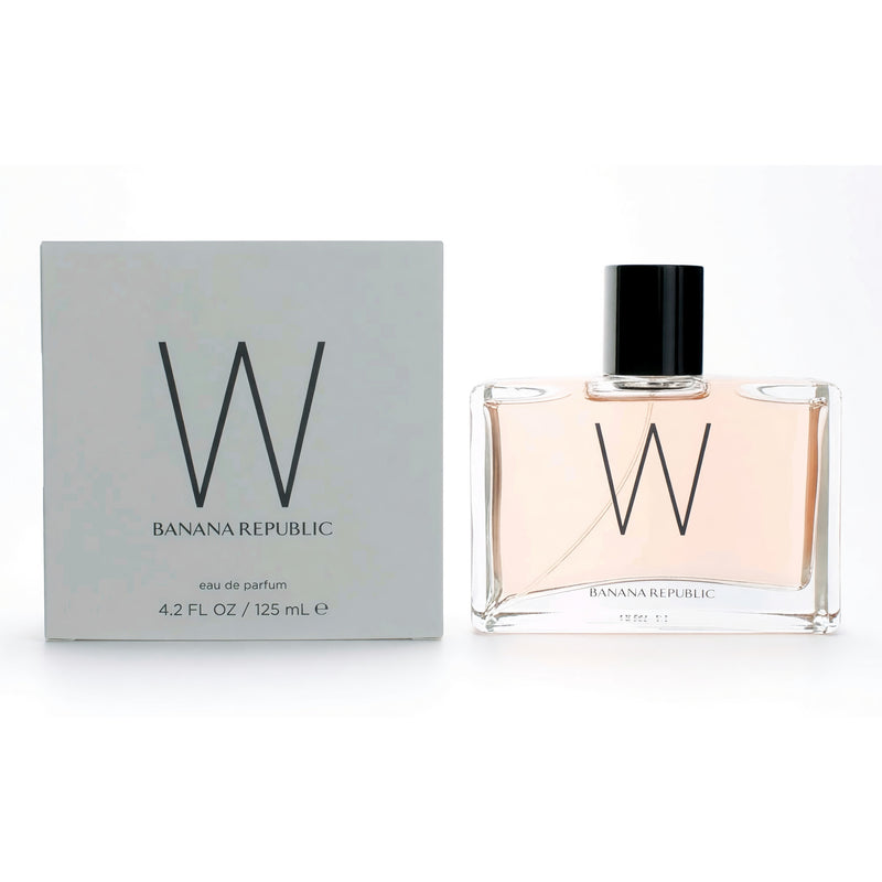 Banana Republic W women's 4.2 oz EDP spray bottle for women, featuring elegant packaging and a floral fragrance design.