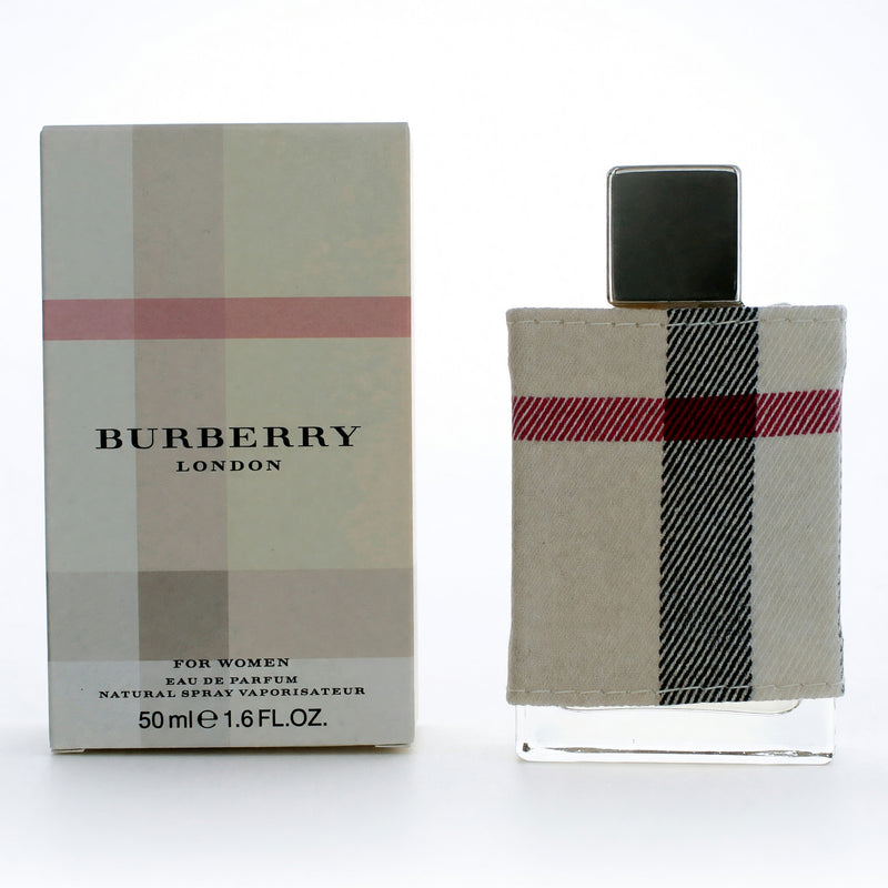 Burberry London Eau de Parfum spray for women, 1.6 oz, with elegant bottle design and floral fragrance details.