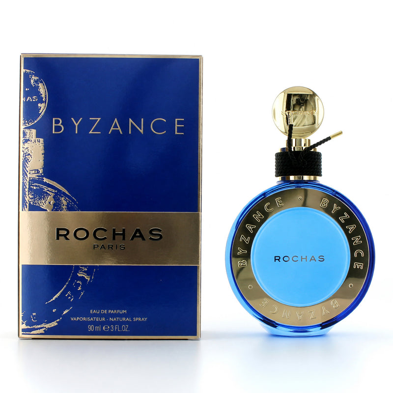 Byzance by Rochas 3 oz women’s EDP spray bottle, elegant perfume with floral and oriental notes, in a sleek glass container