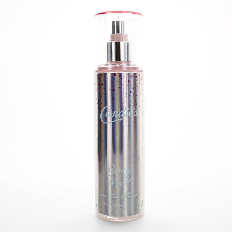 Candie's Berry Musk fragrance mist for women, 8.4 oz bottle with a floral and berry scent, featuring a sleek, feminine bottle design.