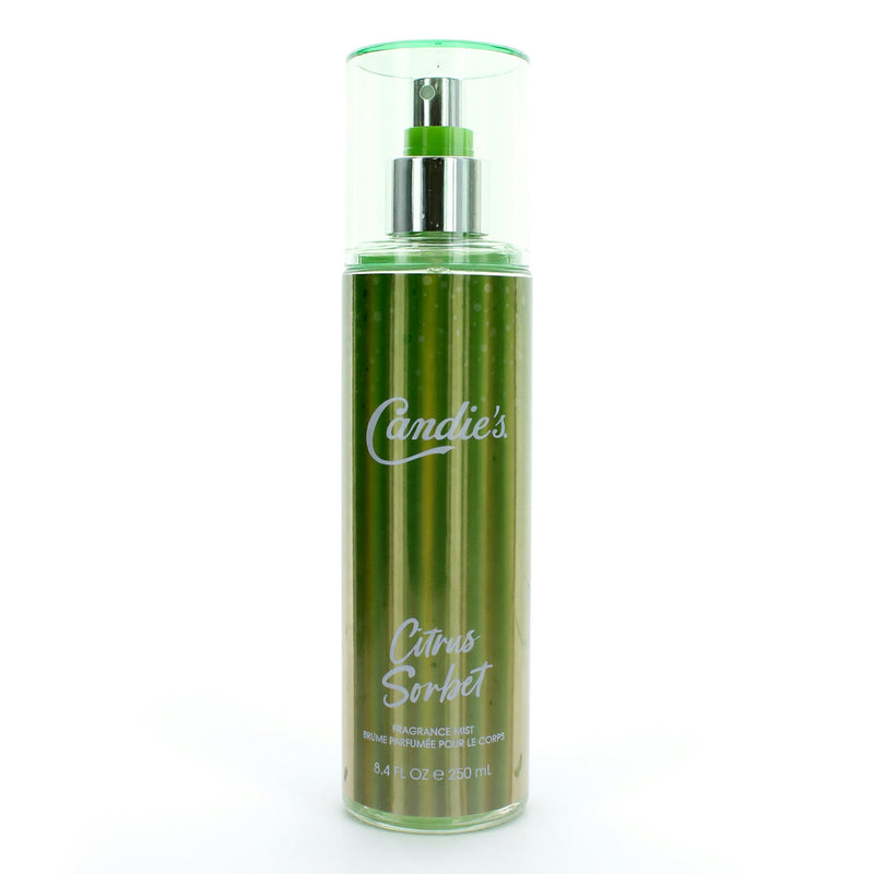Candie's Citrus Sorbet fragrance mist for women, 8.4 oz bottle with bright citrus and fruity scent, physical product.
