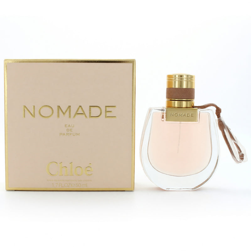 Chloe Nomade 1.7 oz women’s EDP spray bottle with sleek packaging and floral design, representing the Chloe fragrance for women.