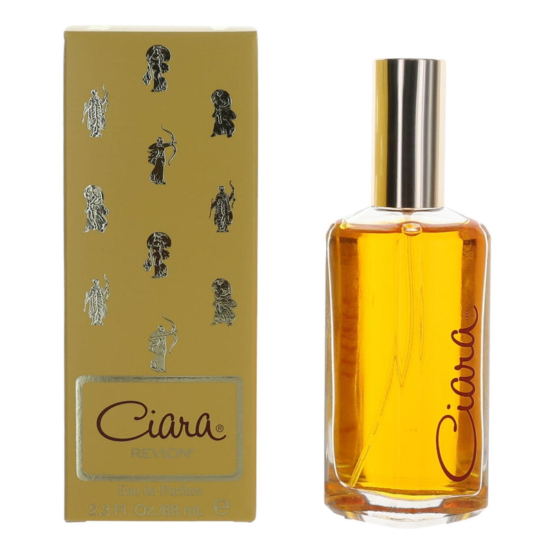 Revlon Ciara women’s 2.3 oz EDP spray bottle with elegant packaging, showcasing the perfume for women.