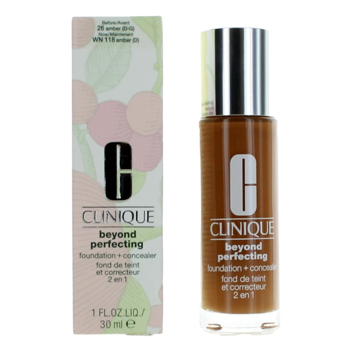 Clinique Beyond Perfecting Clinique 1 oz Foundation + Concealer- WN 118 Amber - Pertinacia Perfume
