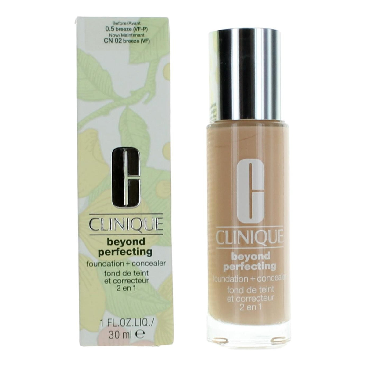 Clinique Beyond Perfecting Clinique 1 oz Foundation + Concealer- CN 02 Breeze - Pertinacia Perfume