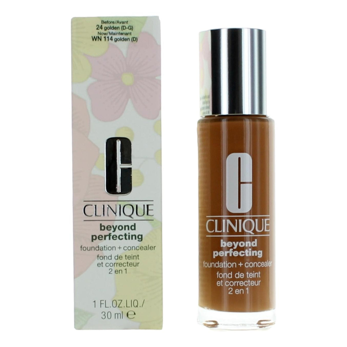 Clinique Beyond Perfecting Clinique 1 oz Foundation + Concealer- WN 114 Golden - Pertinacia Perfume
