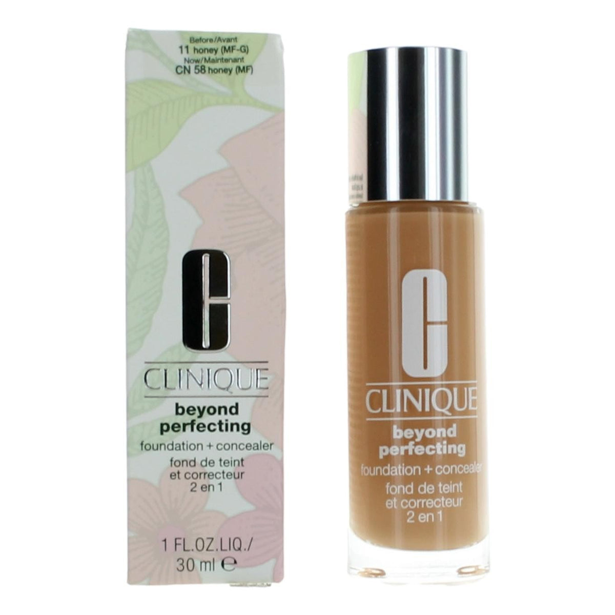 Clinique Beyond Perfecting Clinique 1 oz Foundation + Concealer- CN 58 Honey - Pertinacia Perfume