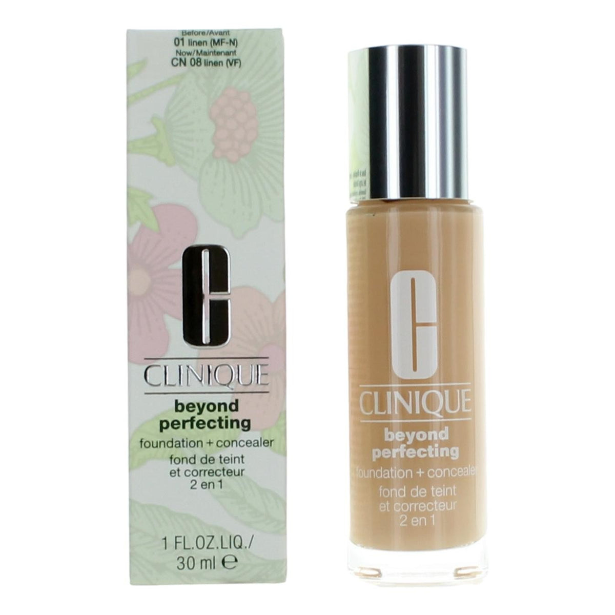 Clinique Beyond Perfecting Clinique 1 oz Foundation + Concealer- CN 08 Linen - Pertinacia Perfume