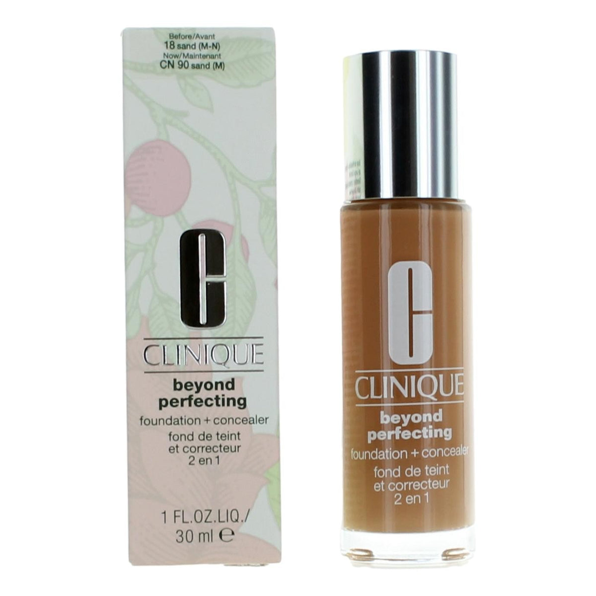 Clinique Beyond Perfecting Clinique 1 oz Foundation + Concealer- CN 90 Sand - Pertinacia Perfume