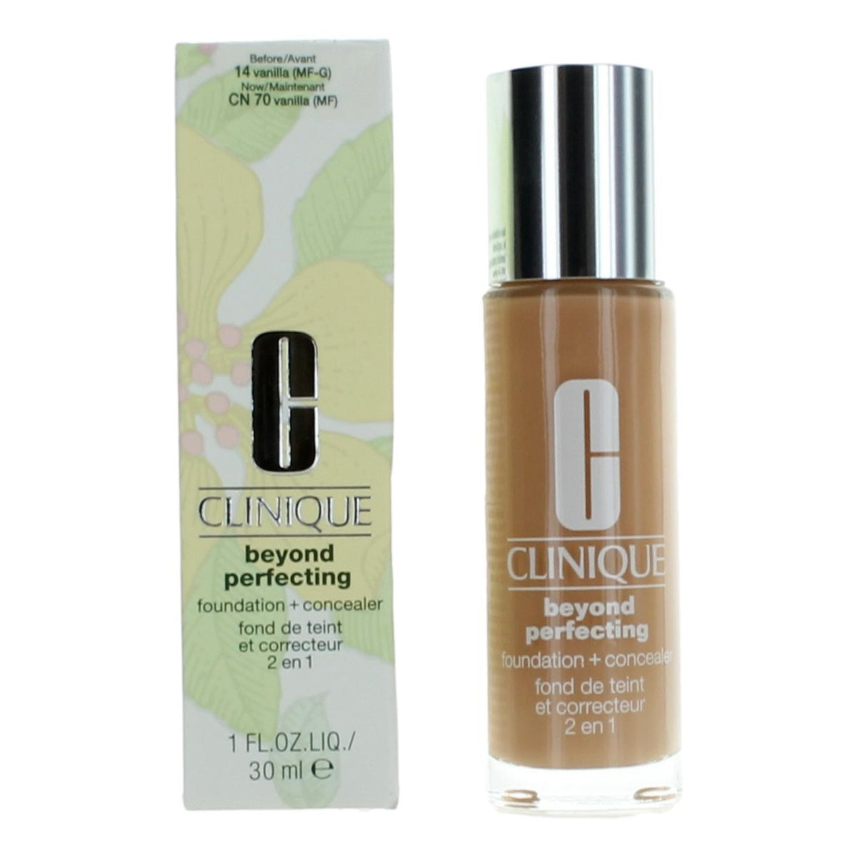 Clinique Beyond Perfecting Clinique 1 oz Foundation + Concealer- CN 70 Vanilla - Pertinacia Perfume