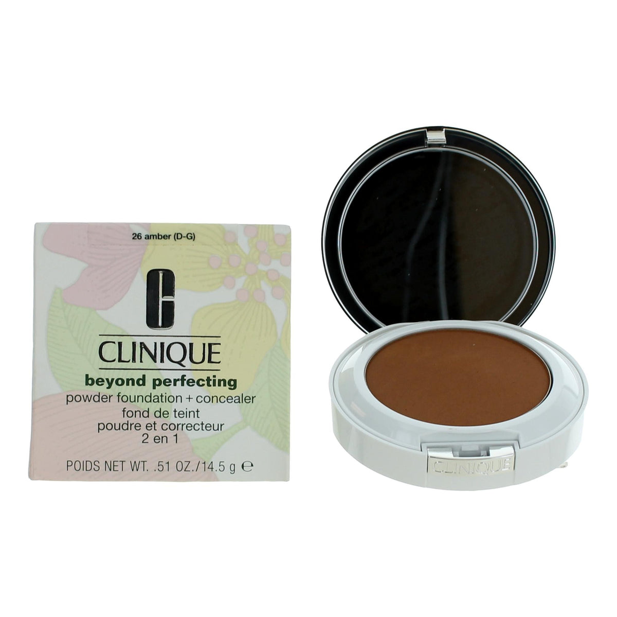 Clinique Beyond Perfecting Clinique .51 oz Powder Foundation + Concealer- 26 Amber - Pertinacia Perfume