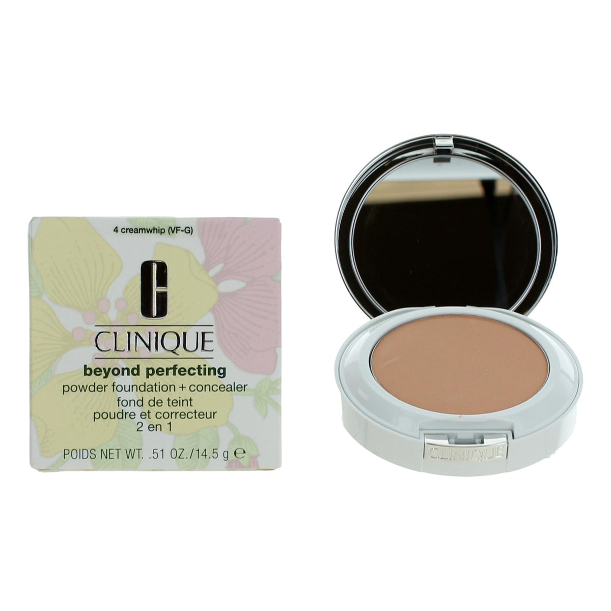 Clinique Beyond Perfecting Clinique .51 oz Powder Foundation + Concealer- 4 Creamwhip - Pertinacia Perfume