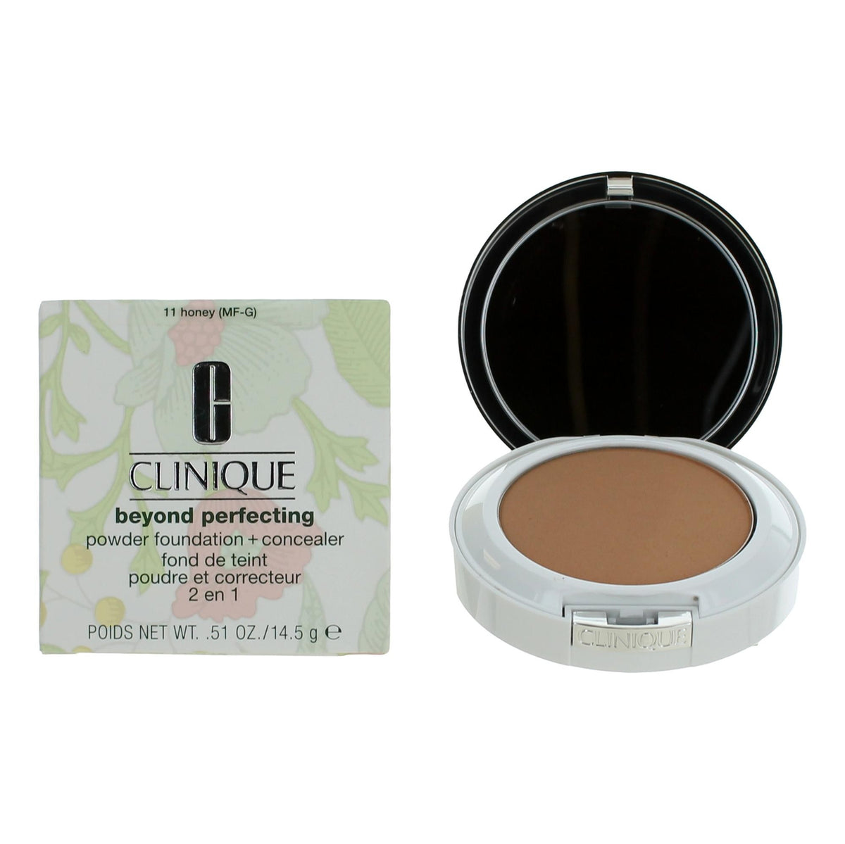 Clinique Beyond Perfecting Clinique .51 oz Powder Foundation + Concealer- 11 Honey - Pertinacia Perfume
