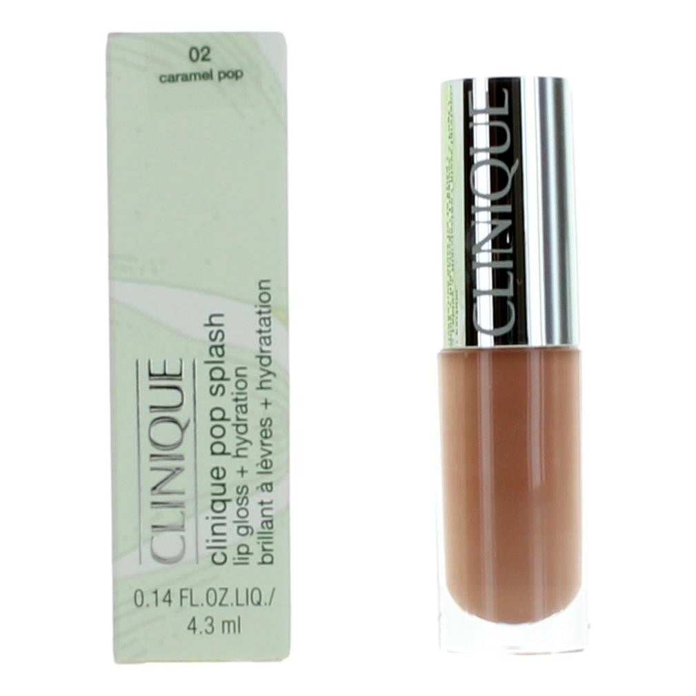 Clinique Pop Splash Clinique .14 oz Lip Gloss + Hydration- 02 Caramel Pop - Pertinacia Perfume