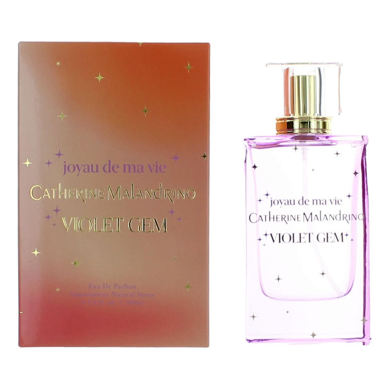 Violet Gem by Catherine Malandrino 3.4 oz EDP spray for women, featuring a sleek bottle with violet accents and elegant design