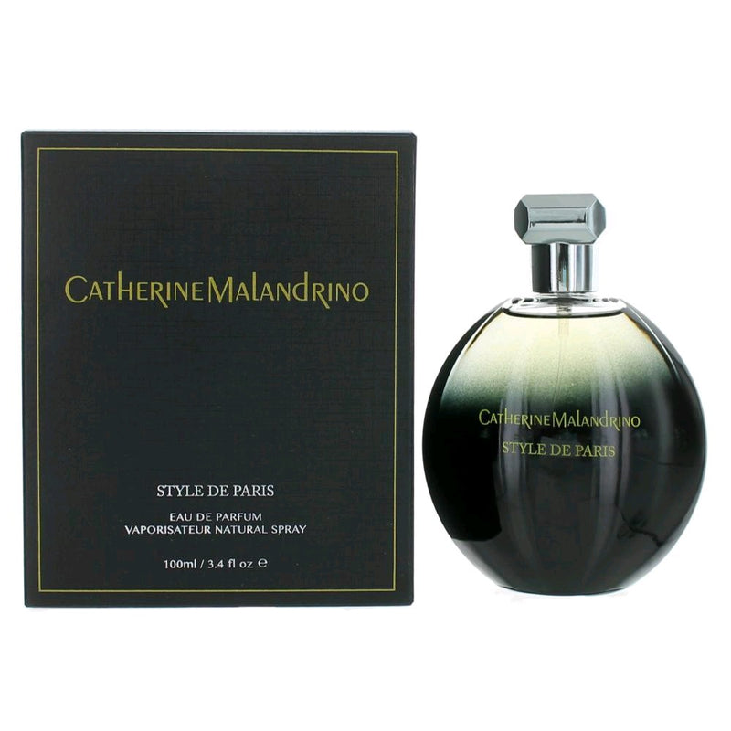 Catherine Malandrino Style De Paris 3.4 oz women's EDP spray bottle, elegant perfume with floral and citrus notes.