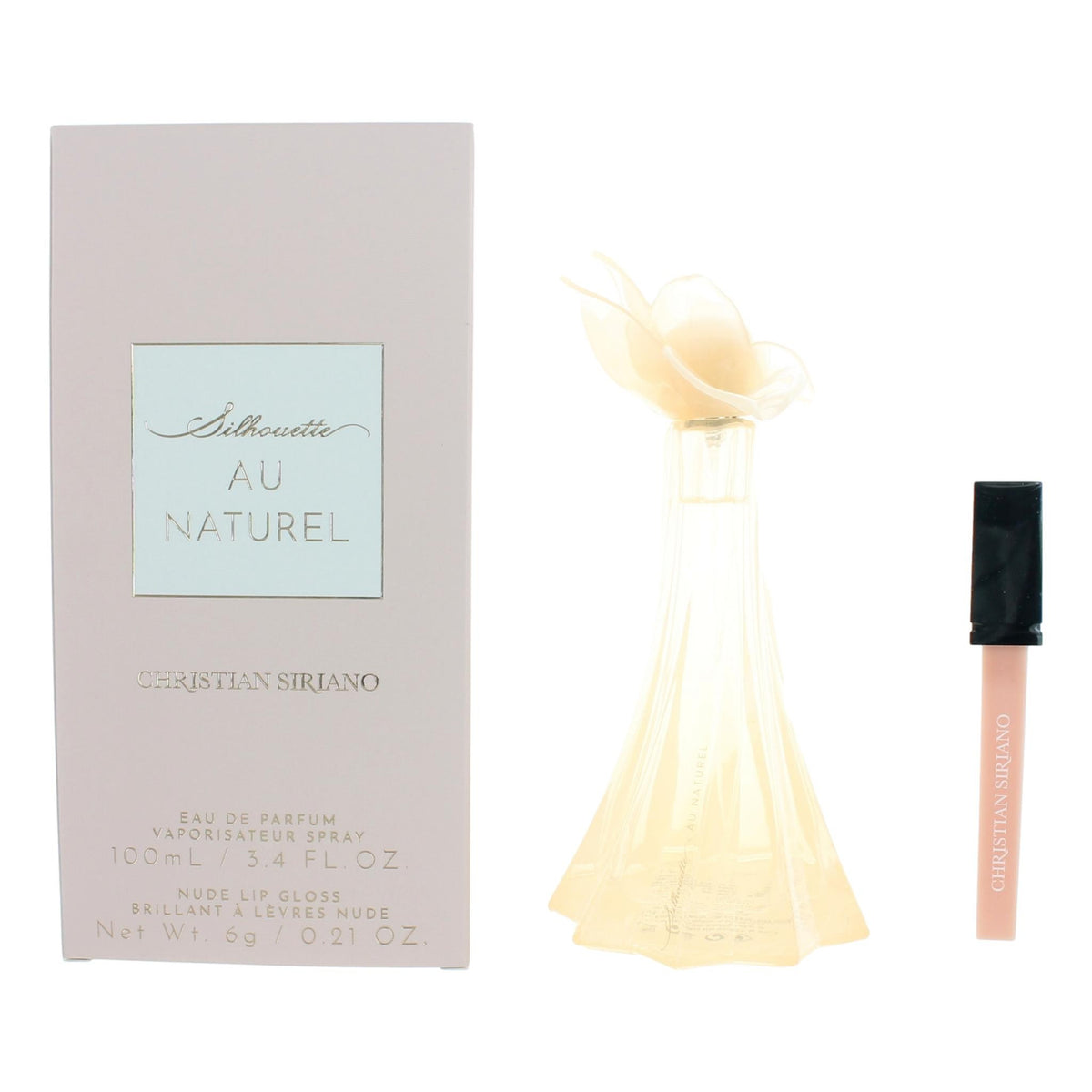 Silhouette Au Naturel Christian Siriano 3.4oz EDP Spray women with Lip Gloss - Pertinacia Perfume