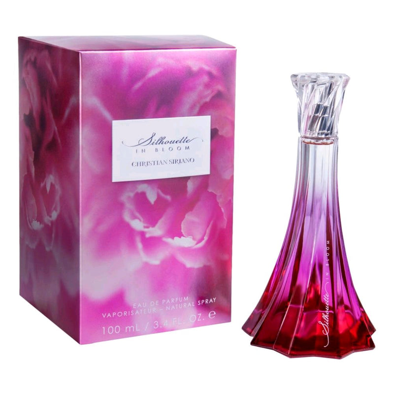 Christian Siriano Silhouette In Bloom 3.4 oz women’s EDP spray bottle with floral-inspired design and elegant packaging