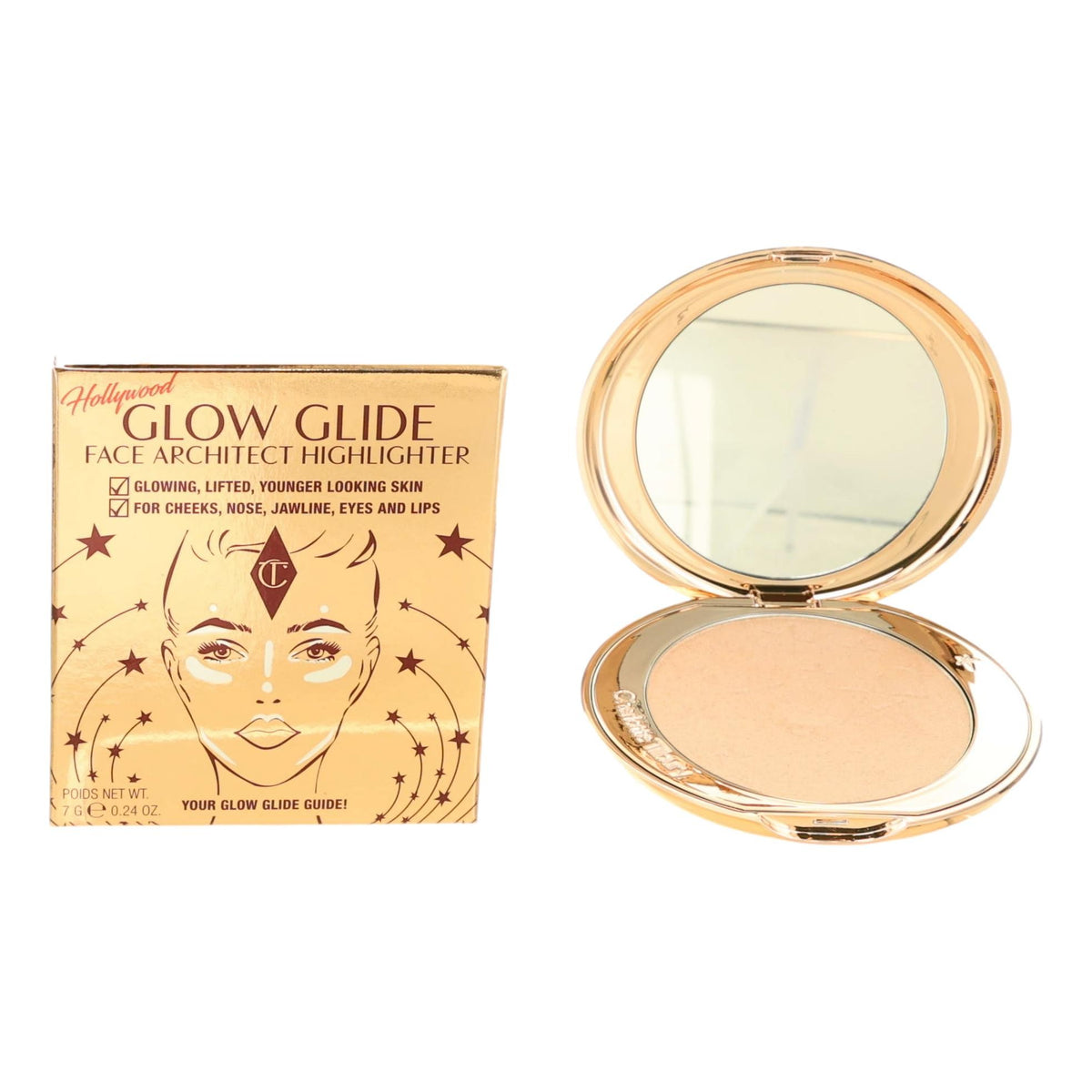 Charlotte Tilbury Glow Glide 0.24oz Highlighter - Champagne Glow - Pertinacia Perfume
