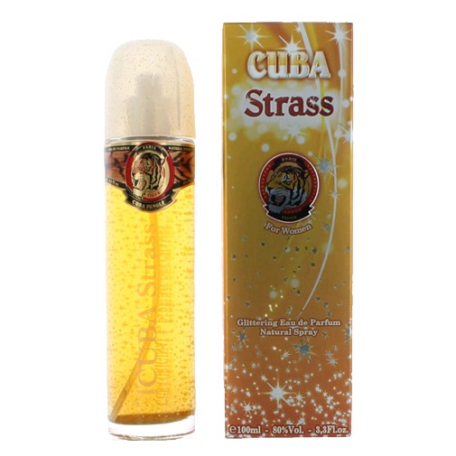 Cuba Jungle Tiger 3.4 oz glittering EDP spray for women, featuring a colorful tiger-themed bottle.