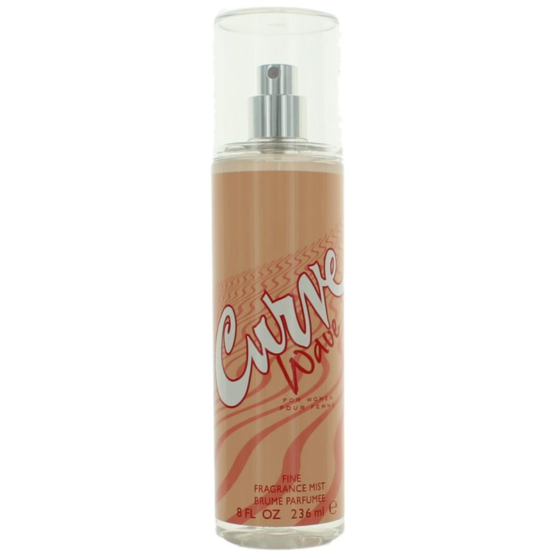Curve Wave by Liz Claiborne 8 oz body mist for women, showing the spray bottle with colorful packaging and label.