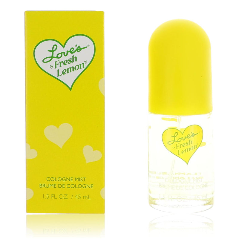 Dana Loves Baby Soft Fresh Lemon 1.5oz cologne body mist for women, featuring a light lemon scent in a spray bottle.