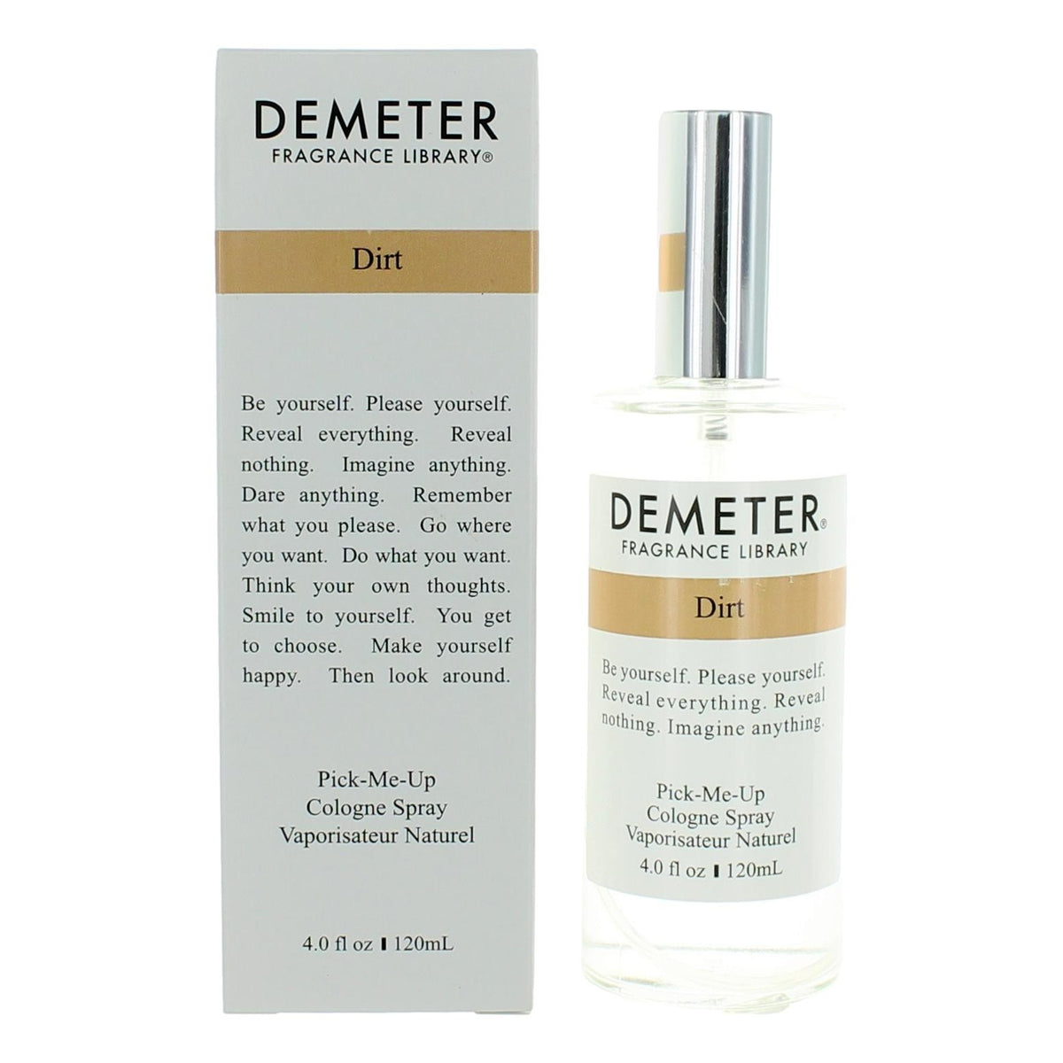 Dirt Demeter 4 oz Pick-Me-Up Cologne Spray Unisex - Pertinacia Perfume