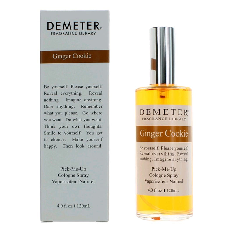 Demeter Ginger Cookie 4 oz women's cologne spray bottle with ginger and cookie scent label, physical product image