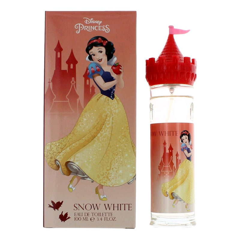 Disney Snow White Castle 3.4oz EDT spray for girls featuring a playful Disney Princess design and packaging.
