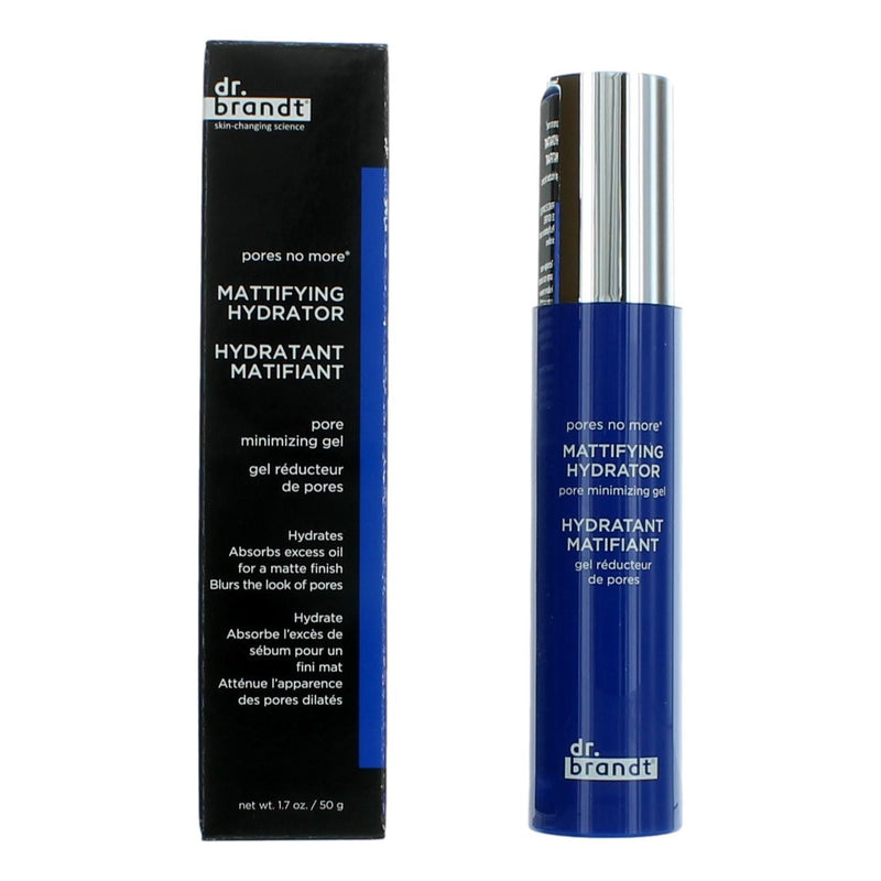 Dr. Brandt Pores No More Mattifying Hydrator in 1.7oz, pore-minimizing gel with physical matte finish and hydrating properties.