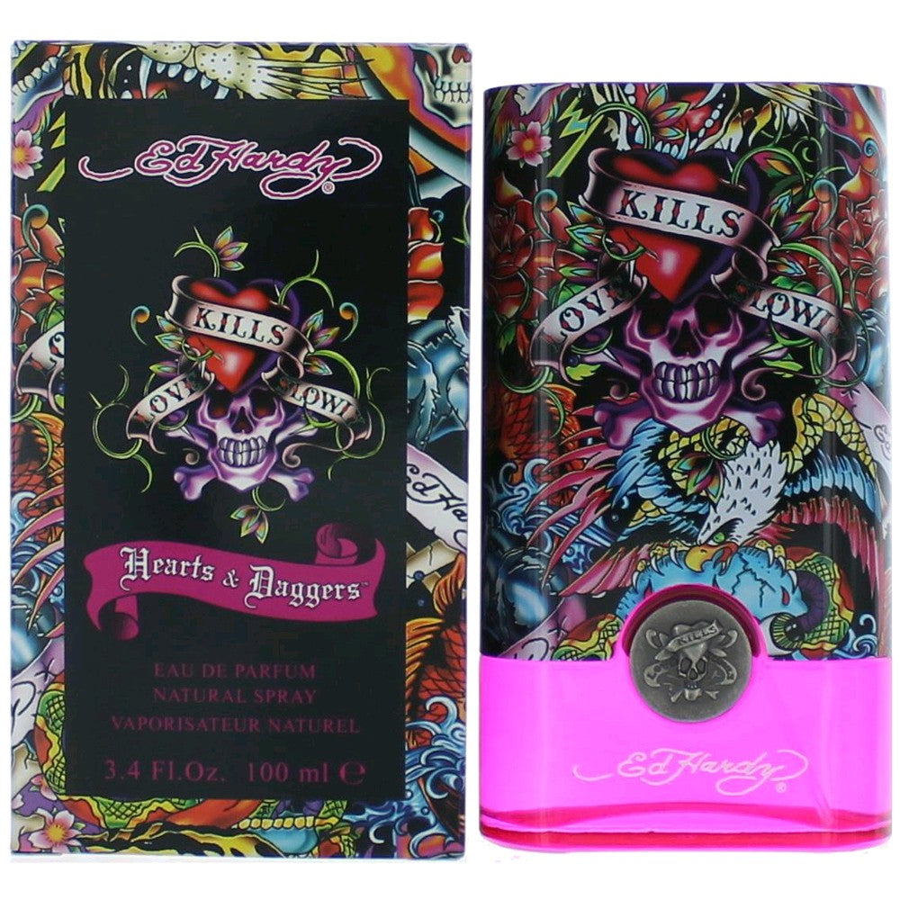 Ed Hardy Hearts & Daggers Christian Audigier 3.4oz EDP Spray women - Pertinacia Perfume
