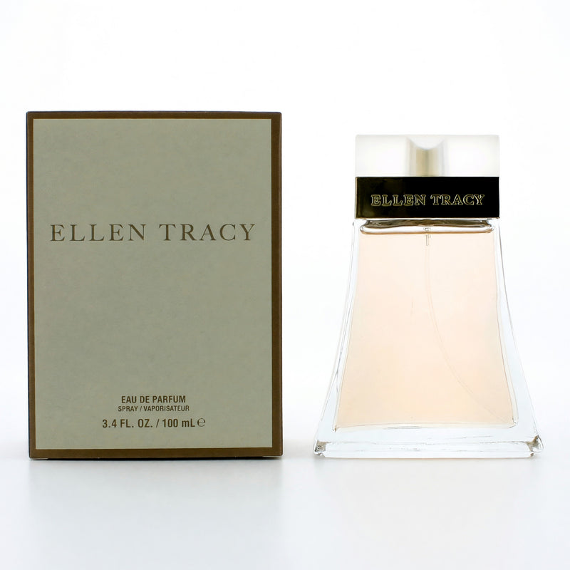 Ellen Tracy 3.4 oz women’s EDP spray bottle with elegant packaging, showcasing the fragrance for women by Ellen Tracy.