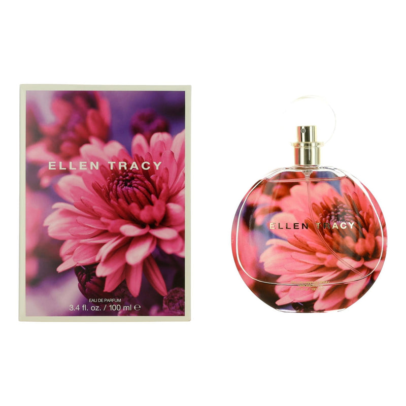 Ellen Tracy Dream Florals Pink 3.4oz women’s eau de parfum spray with floral pink bottle and elegant design.