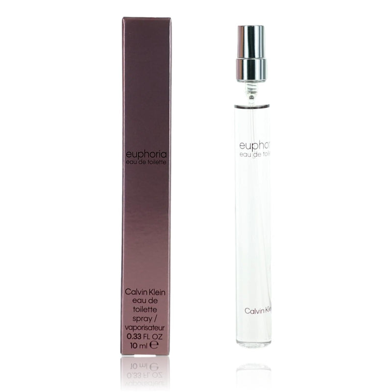 Calvin Klein Euphoria 0.33 oz women’s EDT spray bottle, sleek design, with the fragrance label visible.