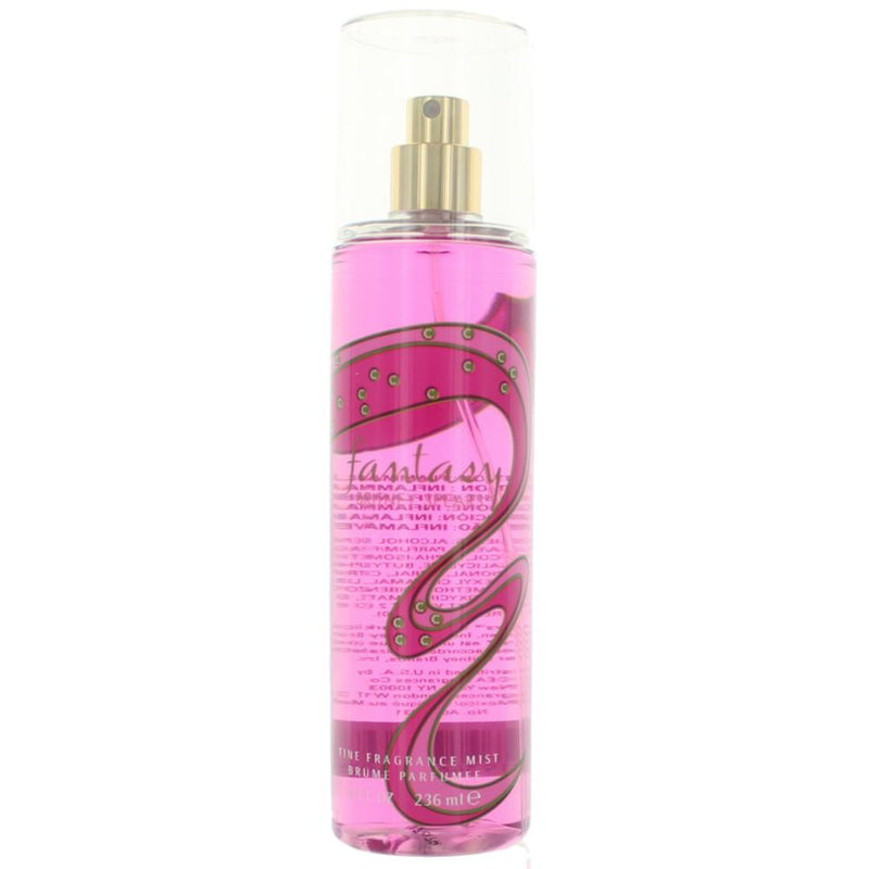 Britney Spears Fantasy 8 oz fragrance mist for women, featuring a decorative bottle and colorful floral design.