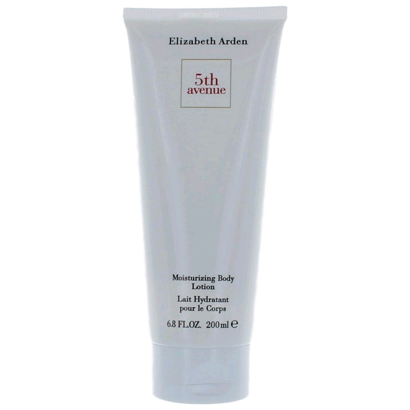 Elizabeth Arden 5th Avenue moisturizing body lotion for women, 6.8oz bottle, smooth and hydrating skincare product.