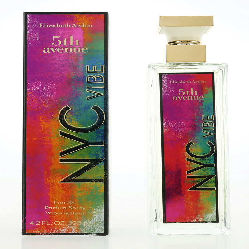 Elizabeth Arden 5th Avenue NYC Vibe 4.2 oz women’s Eau de Parfum spray with elegant bottle design