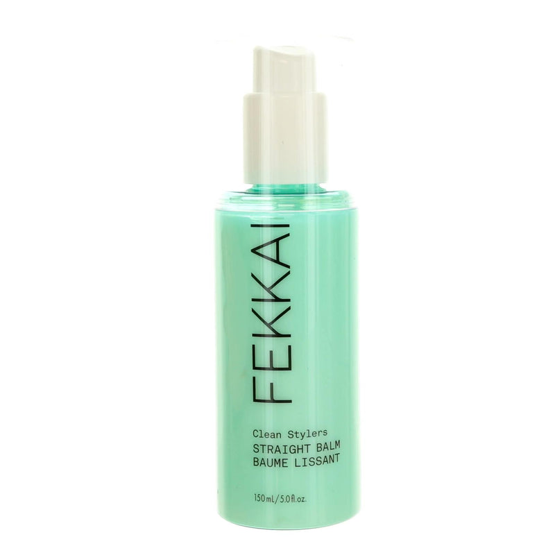 Fekkai Clean Stylers Straight Balm in a 5 oz container, featuring a sleek design and white cap, for smooth, straight hair styling.