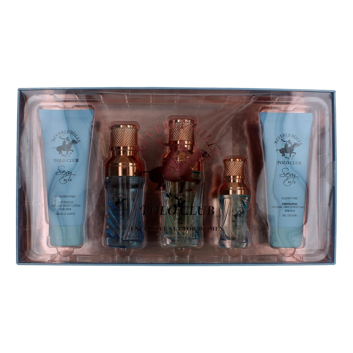 BHPC Sexy Blue Beverly Hills Polo Club 5 Piece Gift Set Women - Pertinacia Perfume