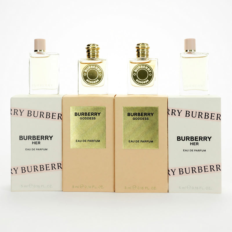 Burberry women's 4-piece variety gift set featuring physical products with elegant packaging and signature Burberry branding.