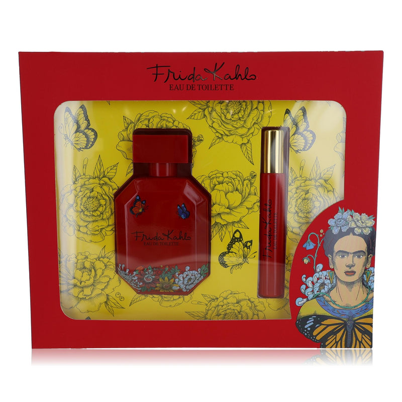 Frida Kahlo 2-piece gift set for women featuring physical products with images of the iconic artist and her artwork.