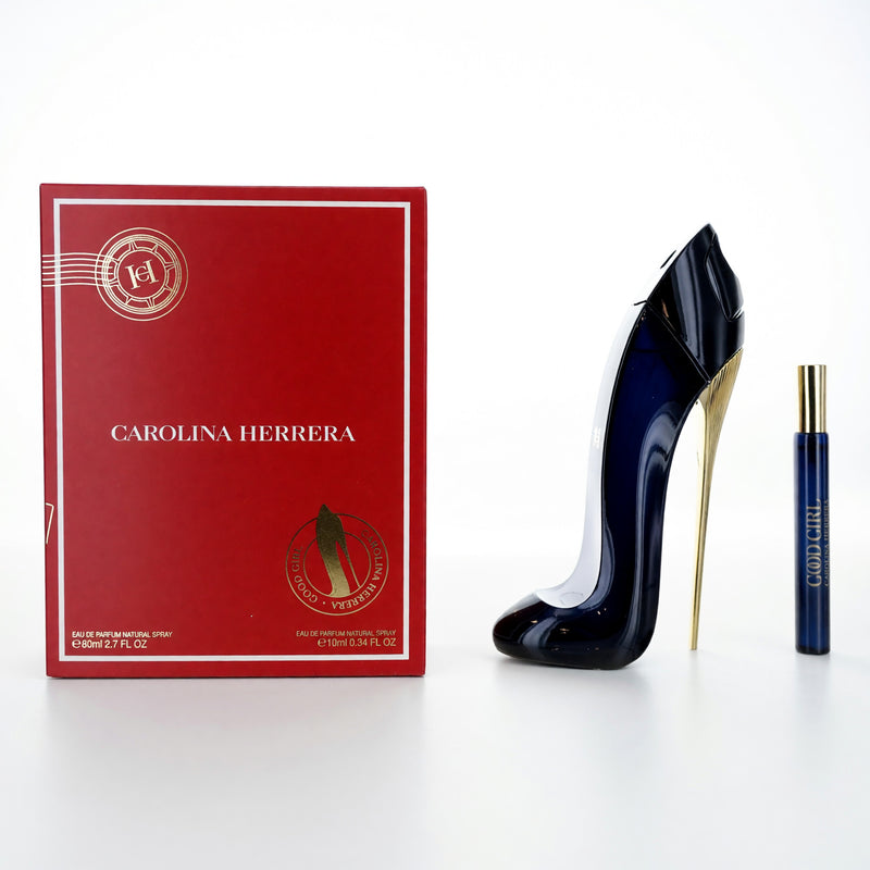 Carolina Herrera Good Girl 2-piece gift set for women, featuring perfume bottles and elegant packaging.