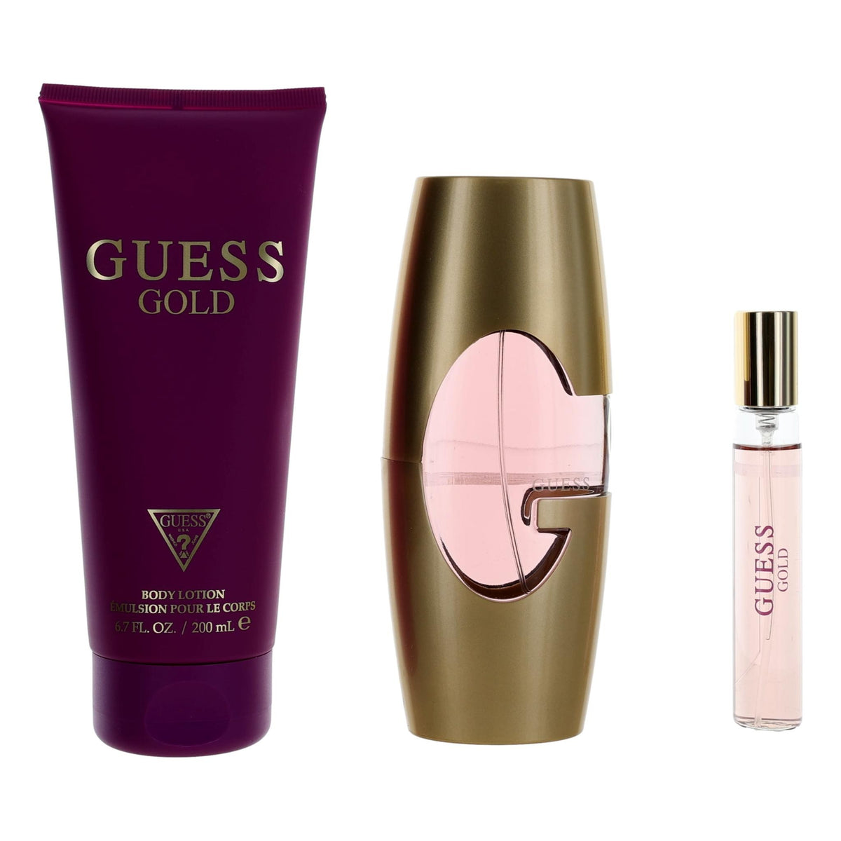 Guess Gold Parlux 3 Piece Gift Set Women - Pertinacia Perfume