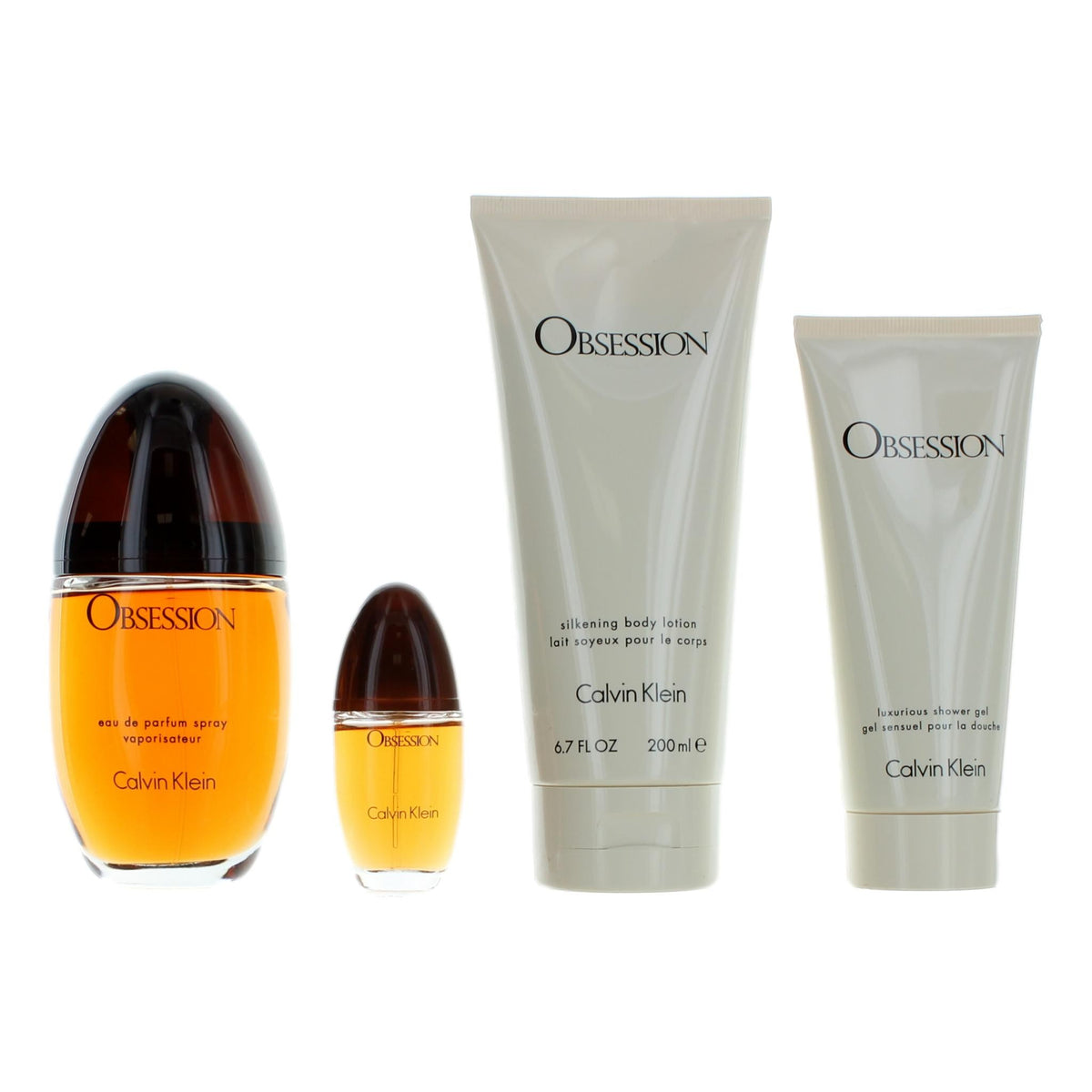 Obsession Calvin Klein 4 Piece Gift Set Women - Pertinacia Perfume