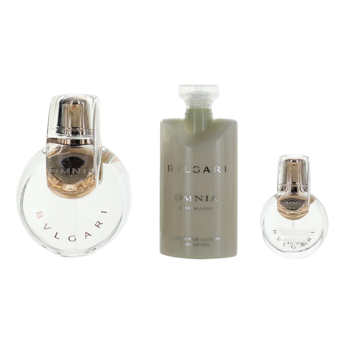 Omnia Crystalline Bvlgari 3 Piece Gift Set Women with 3.4 oz - Pertinacia Perfume