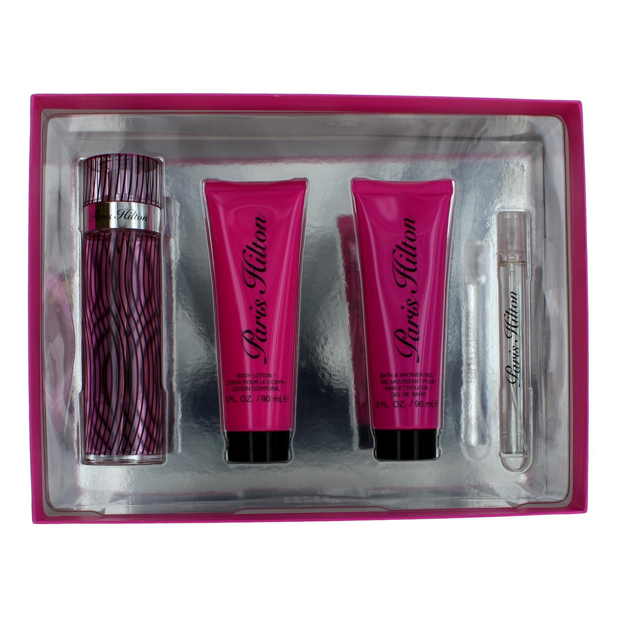 Paris Hilton Paris Hilton 4 Piece Gift Set women with Travel Spray - Pertinacia Perfume