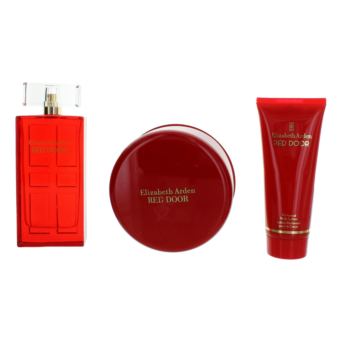 Red Door Elizabeth Arden 3 Piece Gift Set Women with Powder - Pertinacia Perfume