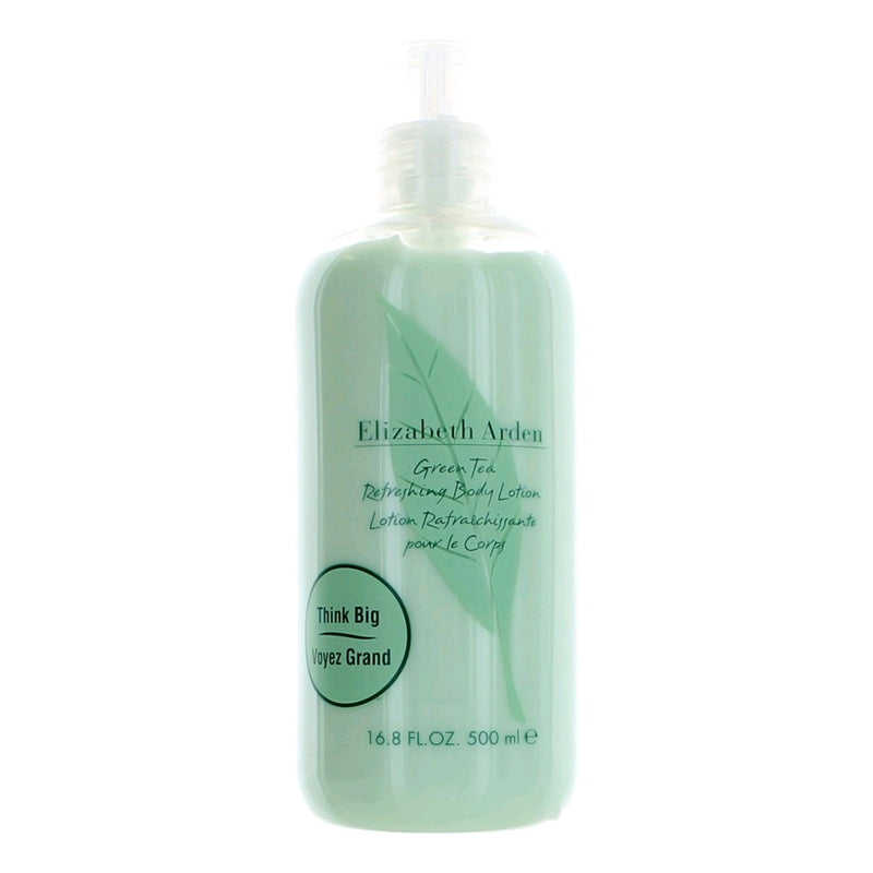 Elizabeth Arden Green Tea body lotion in a 16.8 oz bottle, refreshing moisturizer for women with a green tea scent.