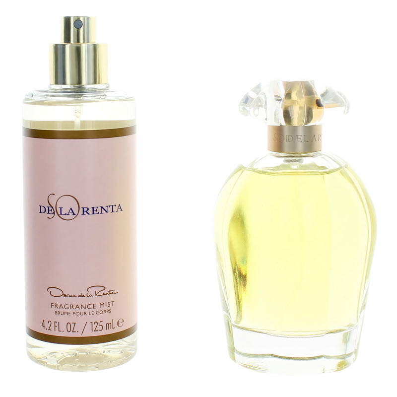 Oscar De La Renta So De La Renta 2-piece gift set for women, featuring elegant perfume bottles and luxurious packaging.